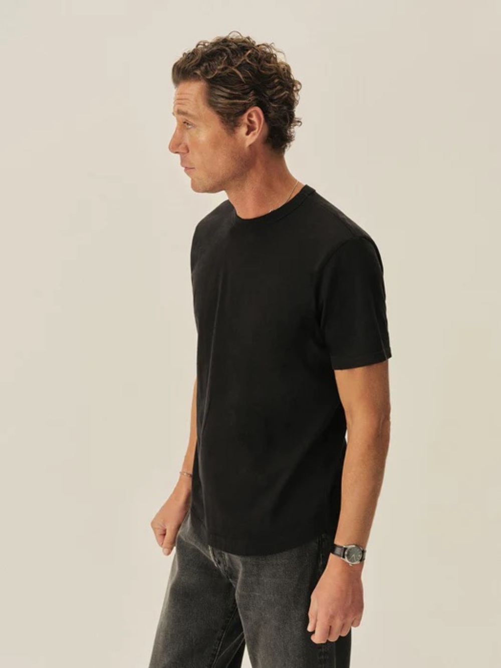 Buck Mason Black Crew Neck T-Shirt Medium Basics Classic